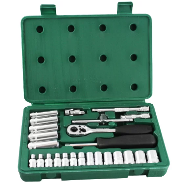 Jogo de Soquetes 1/4" com 25 Peças SATA-ST09001SJ